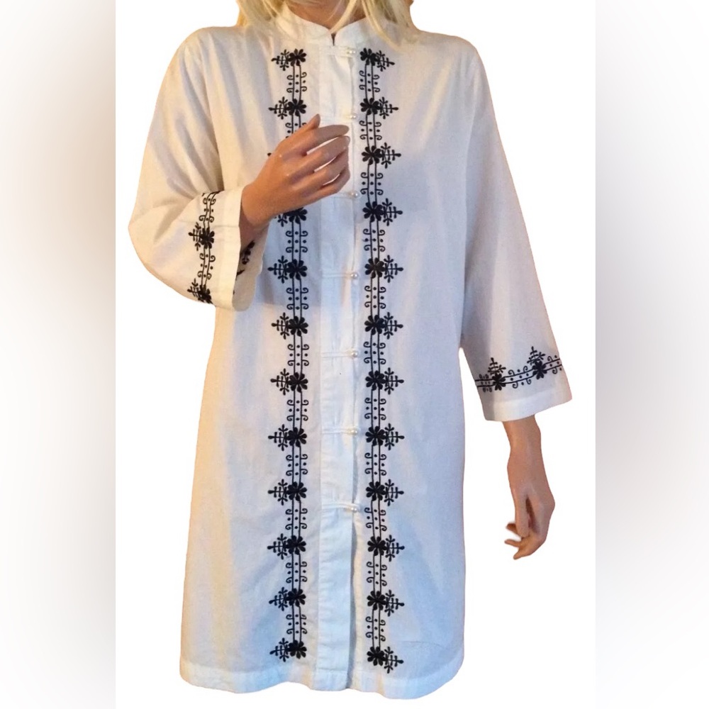 “Mandarin blue” unisex tunic/dress/ shirt small